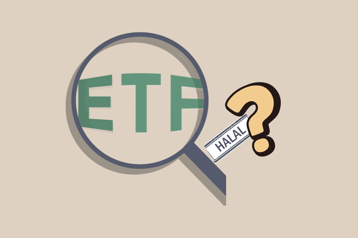 ETF Zoomed in with a magnifying glass, question mark: Halal?