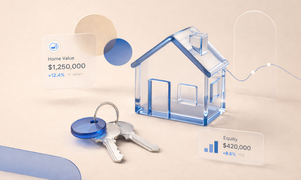 Glass house with keys 